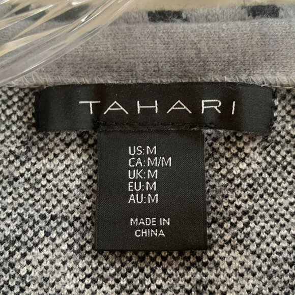 Tahari Leopard Animal Print 3/4 Cuffed Sleeve Sweater - Picture 3 of 10